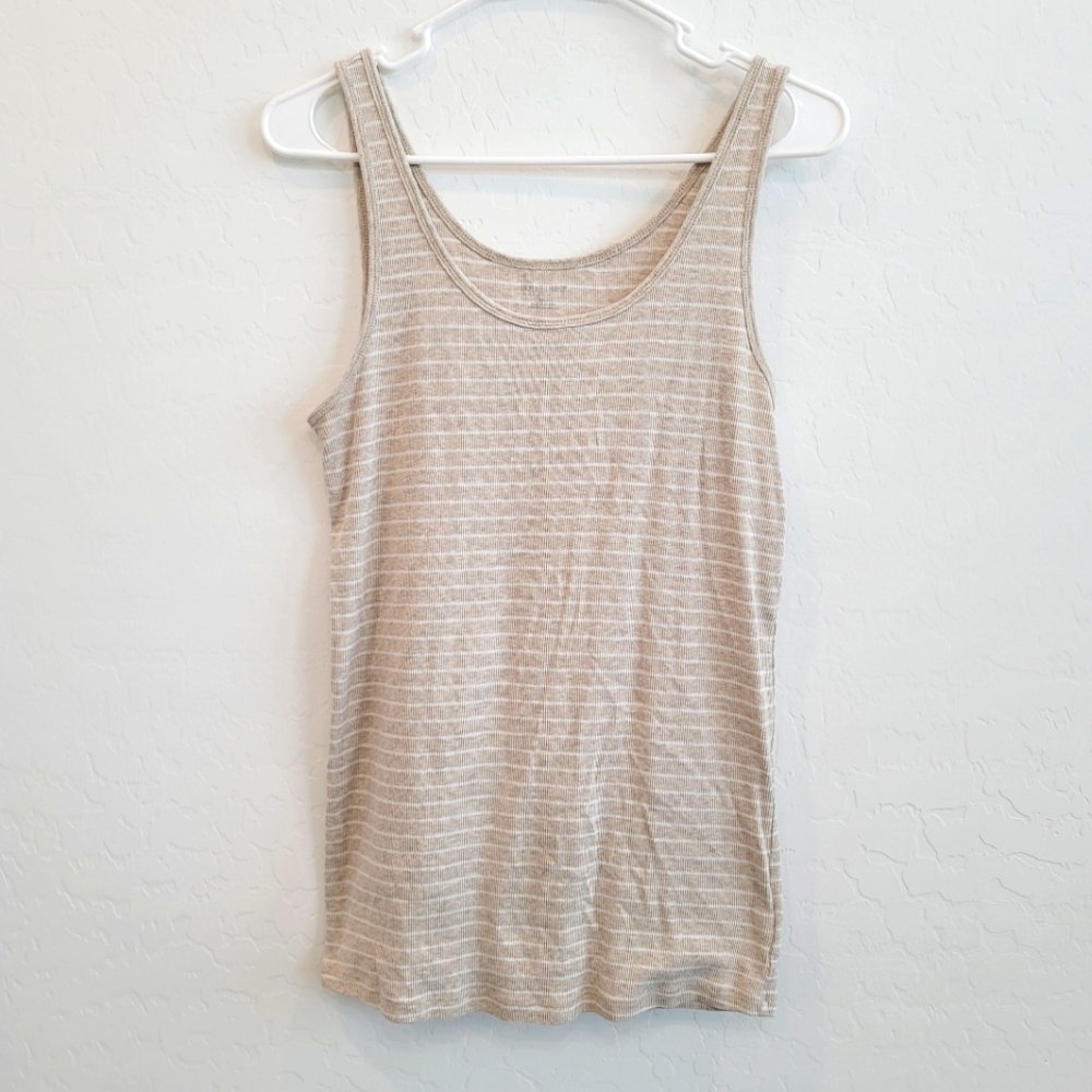 💕 Motherhood Maternity Rib Knit Striped Tank Top L